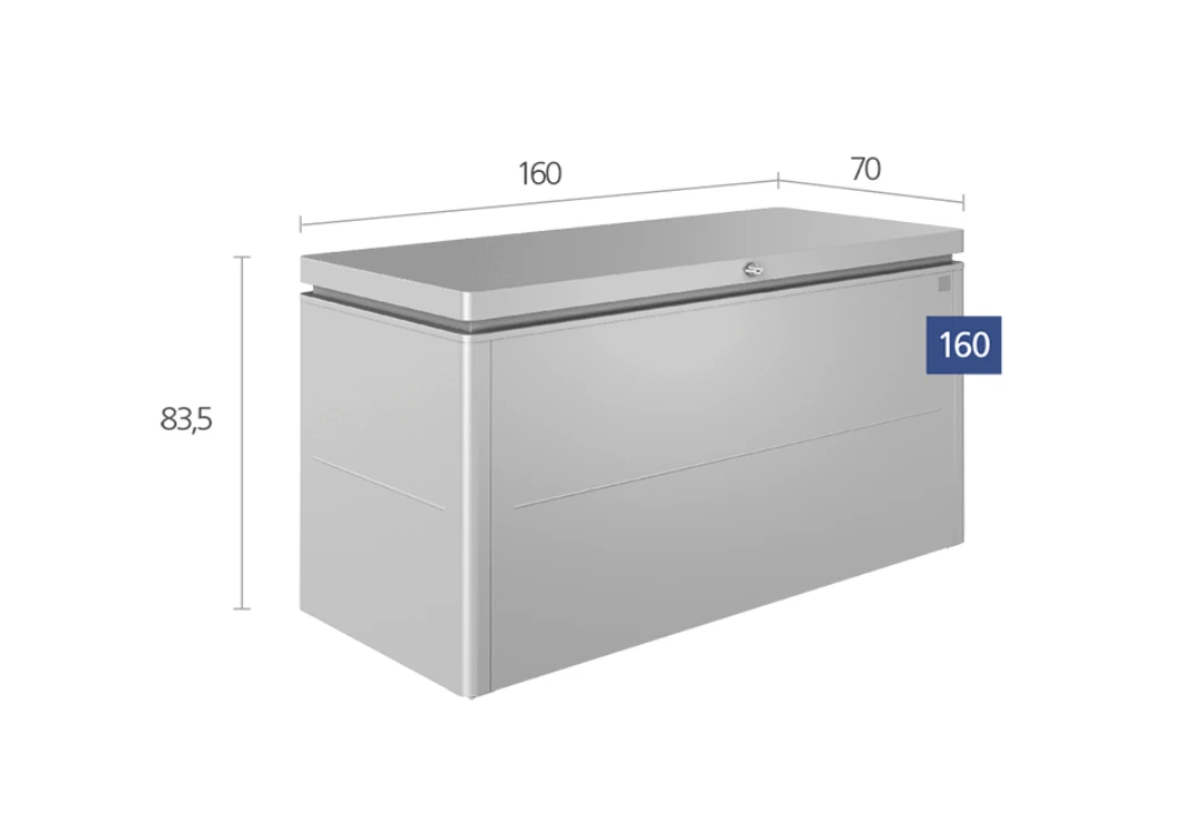 Biohort LoungeBox Donkergrijs Metallic 160 x 70 cm - Afbeelding 5
